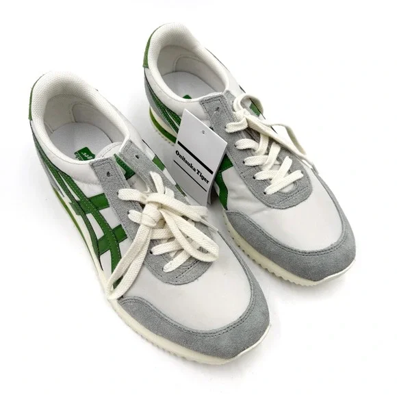 Onitsuka Tiger New York Sneakers Gray Green Suede Lace Up Sz Low Top 9.5 Men's - Picture 1 of 9